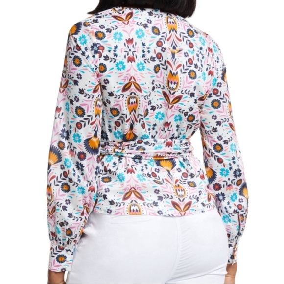 Boden Carnival Floral Rosamund Wrap Blouse (Size 10) - Picture 2 of 10